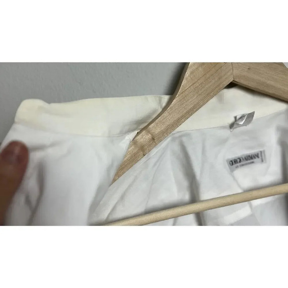 Giorgio Armani Le Collezioni Tuxedo Bib Long Sleeve Button Down Shirt 15.5/39 - Picture 5 of 11